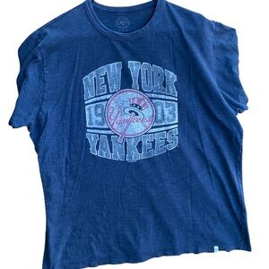 47 Brand New York Yankees 1903 Navy Crop Baggy T-Shirt Size XL